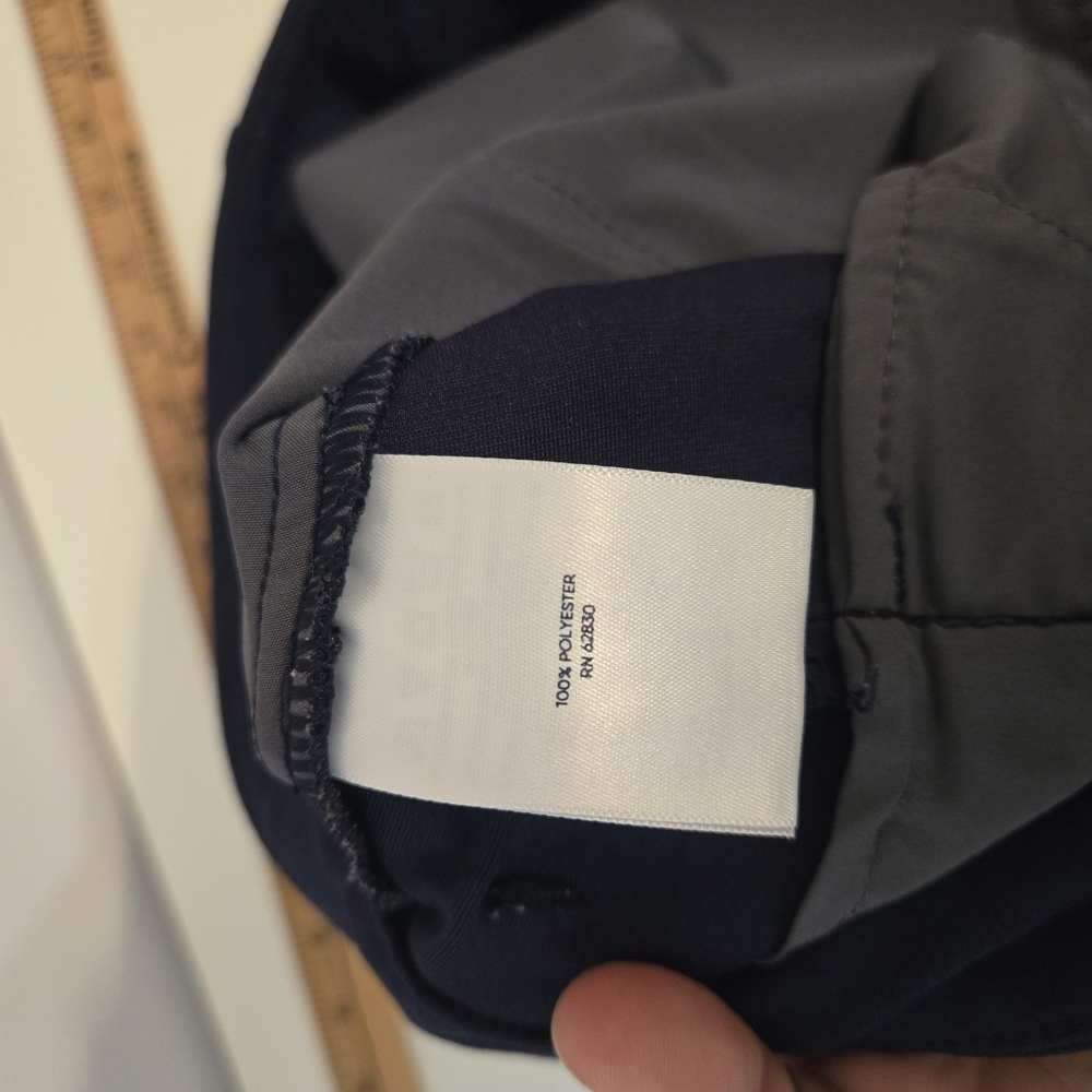 Lands' End Men's Navy Flat-Front Shorts - Picture 6 of 6